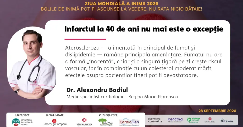 Infarctul la 40 de ani nu mai e o excepție, avertizează medicul